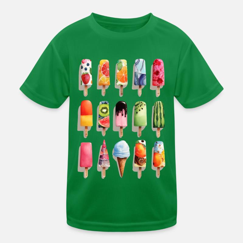 Bunte Eissorten  Kinder Funktions-T-Shirt