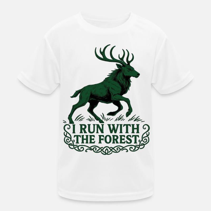 Majestic deer with forest message Kids Functional T-Shirt
