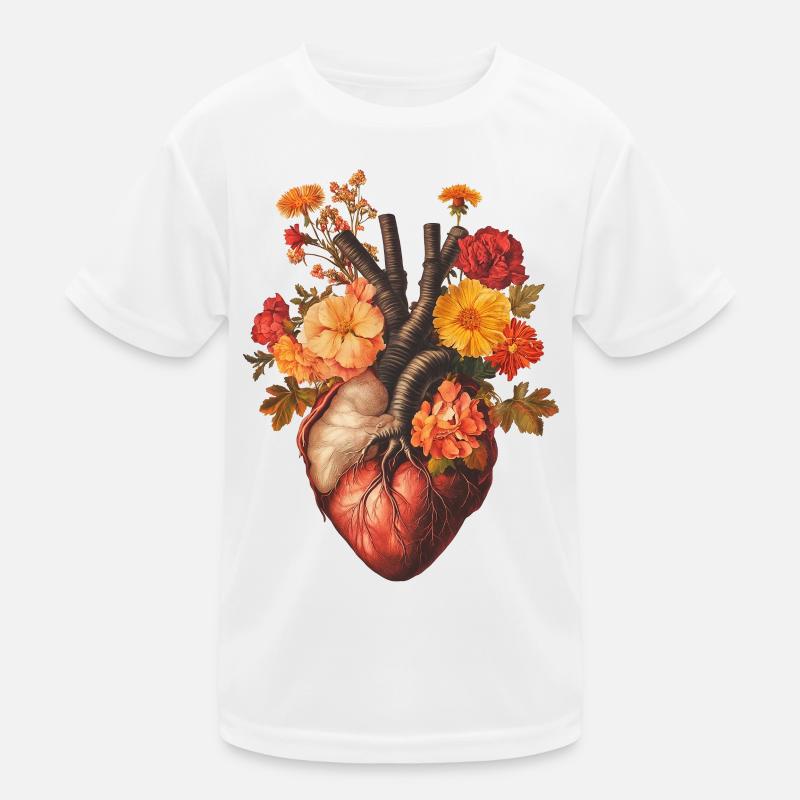 Coeur de fleur T-shirt sport Enfant
