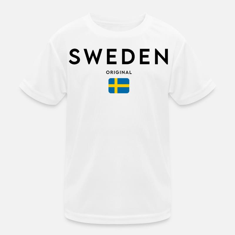 Schwedischer Stolz, minimalistisches, elegantes Design Kinder Funktions-T-Shirt