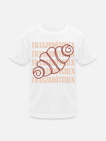 FRANZBRÖTCHEN GEBÄCK HAMBURG - Kinder Funktions-T-Shirt - Weiß