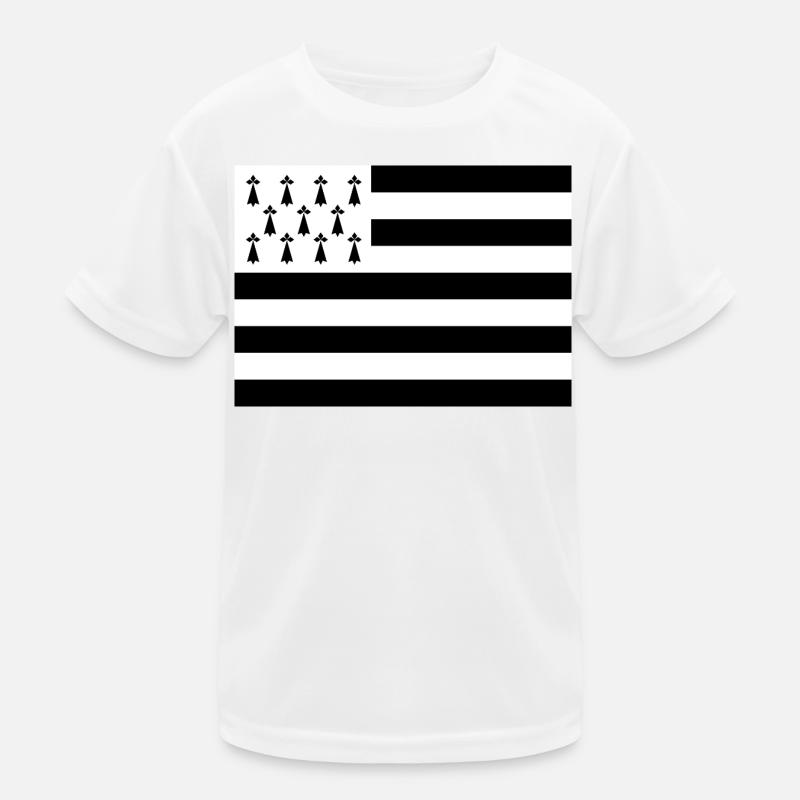 Gwenn ha Du | Flagge der Bretagne Kinder Funktions-T-Shirt