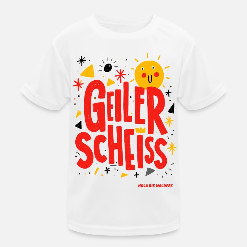 Drôle de visage de soleil avec une expression forte T-shirt sport Enfant