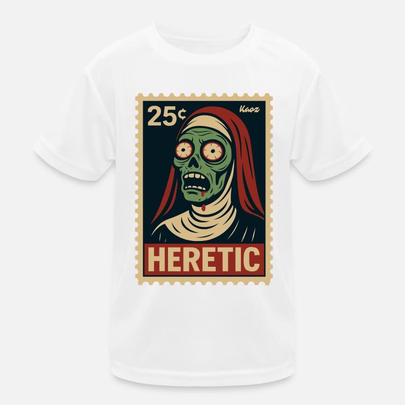 Vintage Heretic Zombie Design Kids Functional T-Shirt