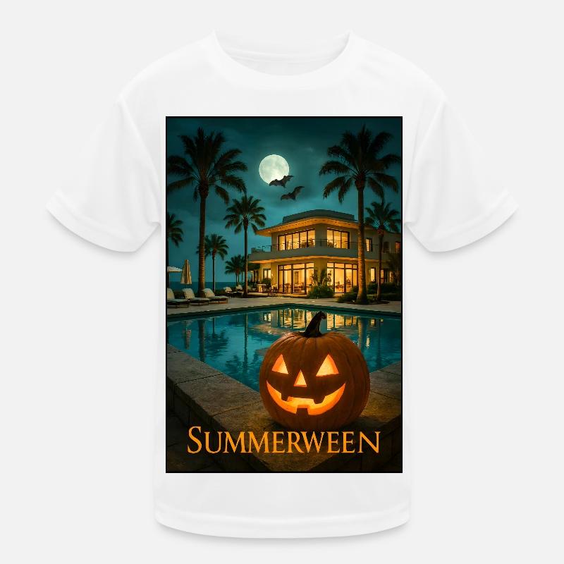 Sommerween - Kinder Funktions-T-Shirt - Weiß