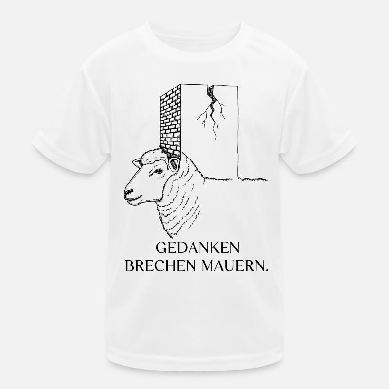 Les pensées brisent les murs - Motivation des moutons T-shirt sport Enfant