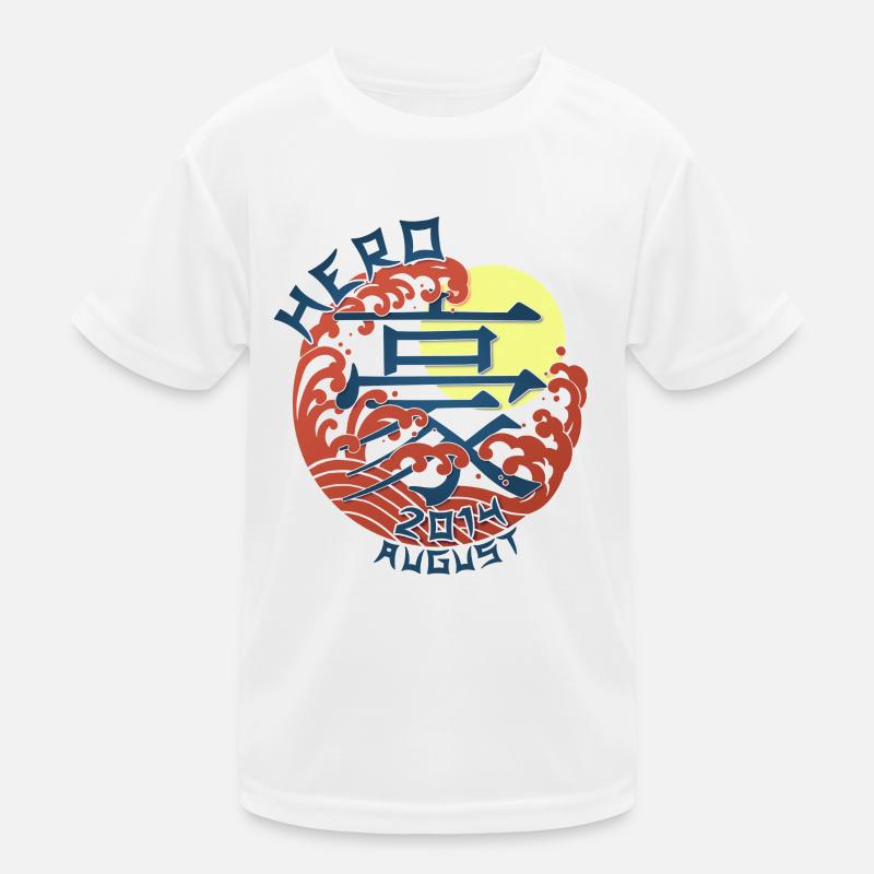 Japan Hero since August 2014 Geburtstaggeschenk Kinder Funktions-T-Shirt