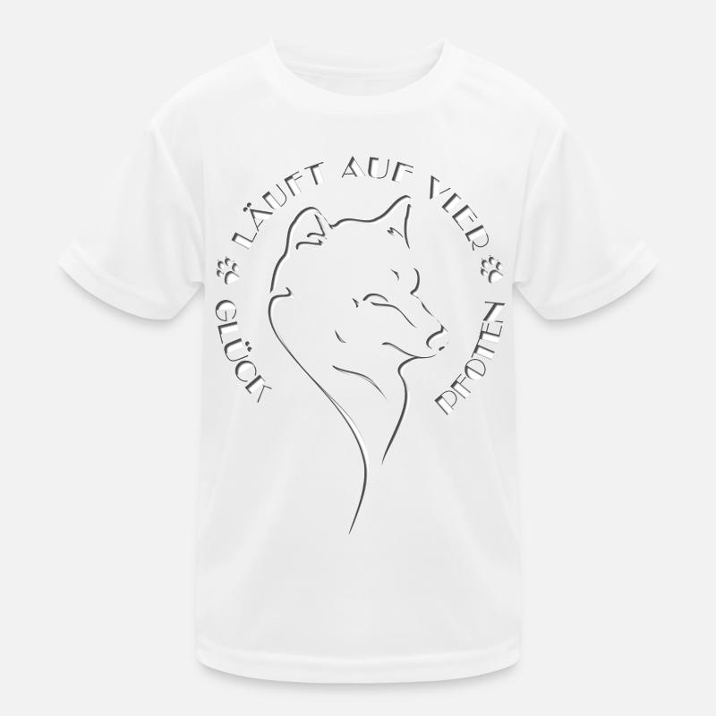 Elegant Hunde-Silhouette mit Botschaft Kinder Funktions-T-Shirt