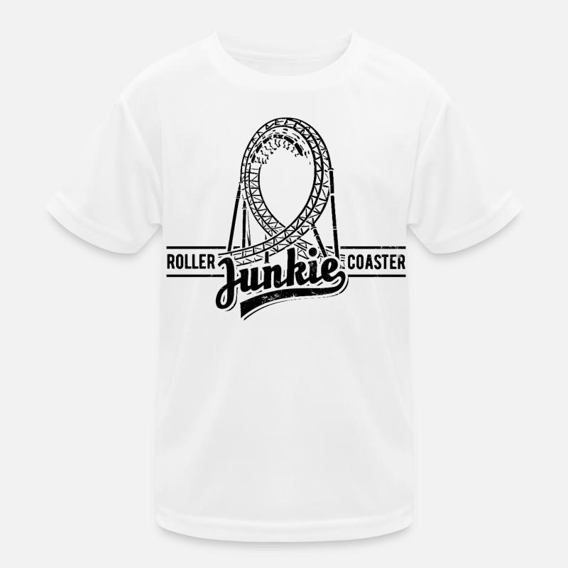 Rollercoaster Junkie - Roller Coaster - Looping Kids Functional T-Shirt