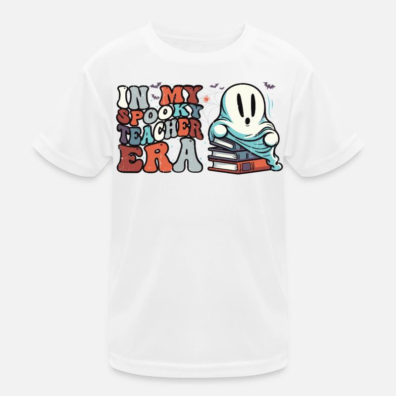 Fantôme effrayant de l’enseignant avec des livres T-shirt sport Enfant