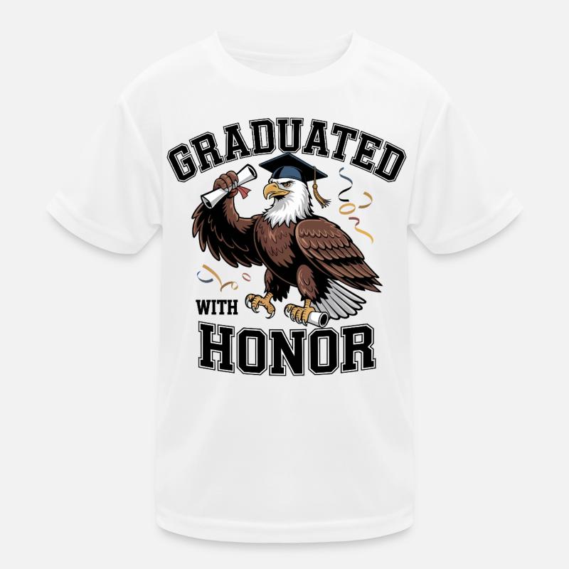 Graduation Eagle Kids Functional T-Shirt