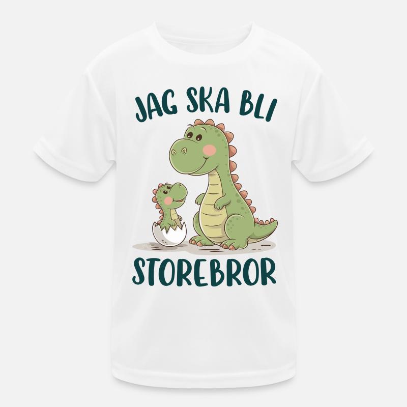 Großer Bruder, ich werde ein großer Bruder - Dinosaurier Kinder Funktions-T-Shirt