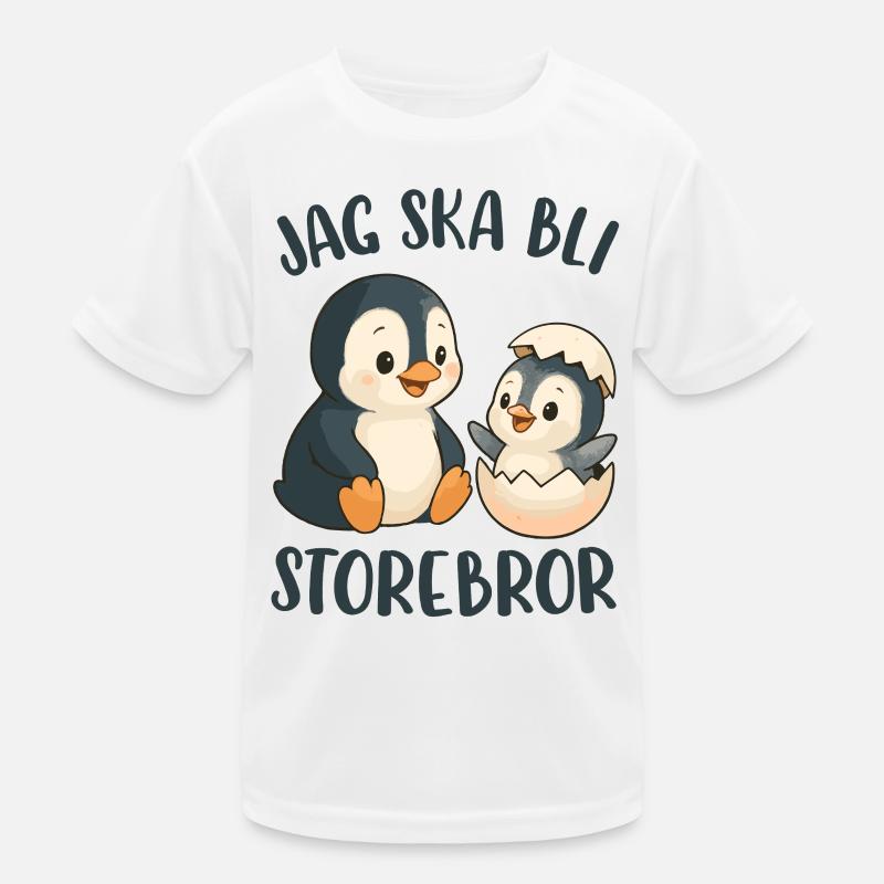 Großer Bruder, ich werde ein großer Bruder - Pinguin Kinder Funktions-T-Shirt