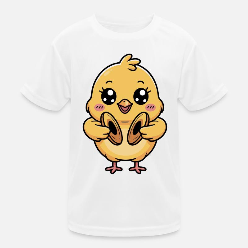 Poussin drôle avec cymbale pour les mélomanes T-shirt sport Enfant