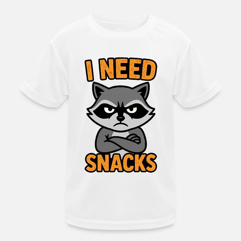 Grummelnder Waschbär I need Snacks T-shirt sport Enfant