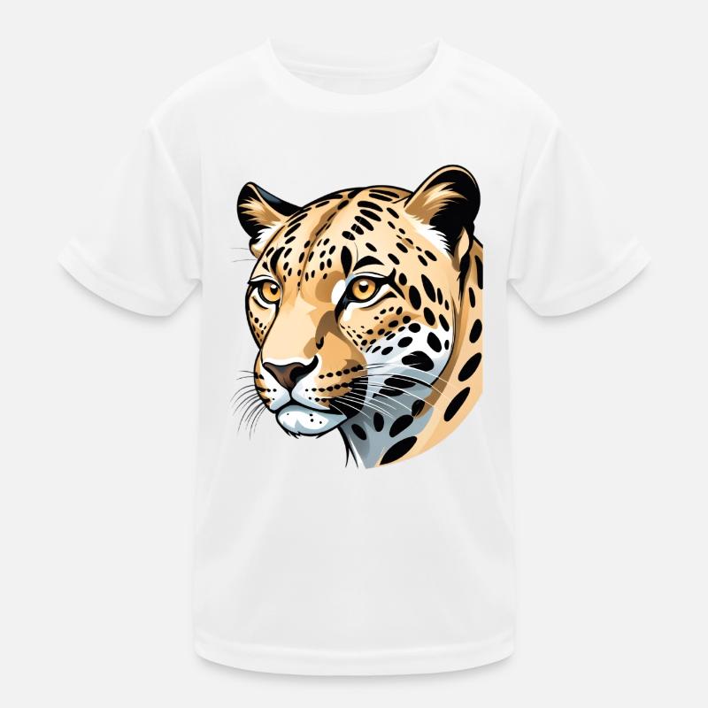 Illustration élégante de tête de guépard T-shirt sport Enfant