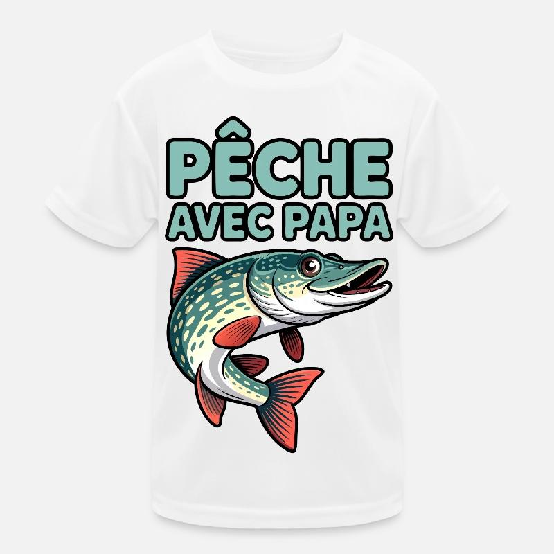 Fish caught with dad Kids Functional T-Shirt