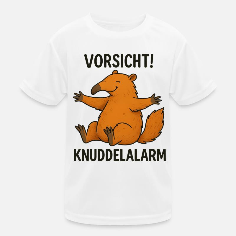 Coati Teddy Bear Cuddle Cute Love Warning Kids Functional T-Shirt