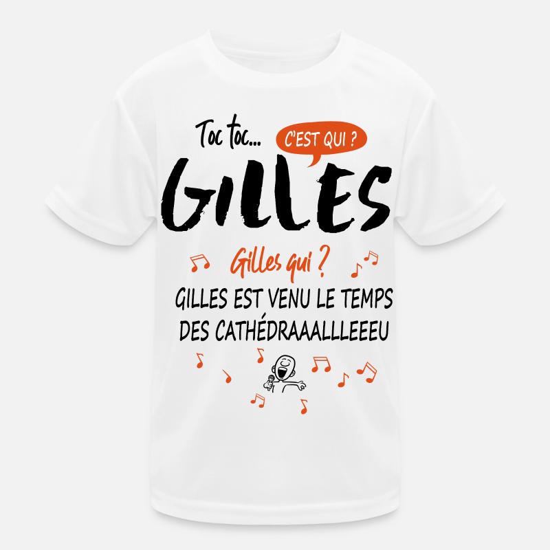 Name Gilles Geburtstag Geschenkidee Mann Kinder Funktions-T-Shirt