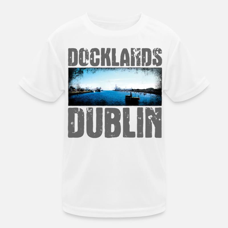 Docklands Dublin Water View Kids Functional T-Shirt