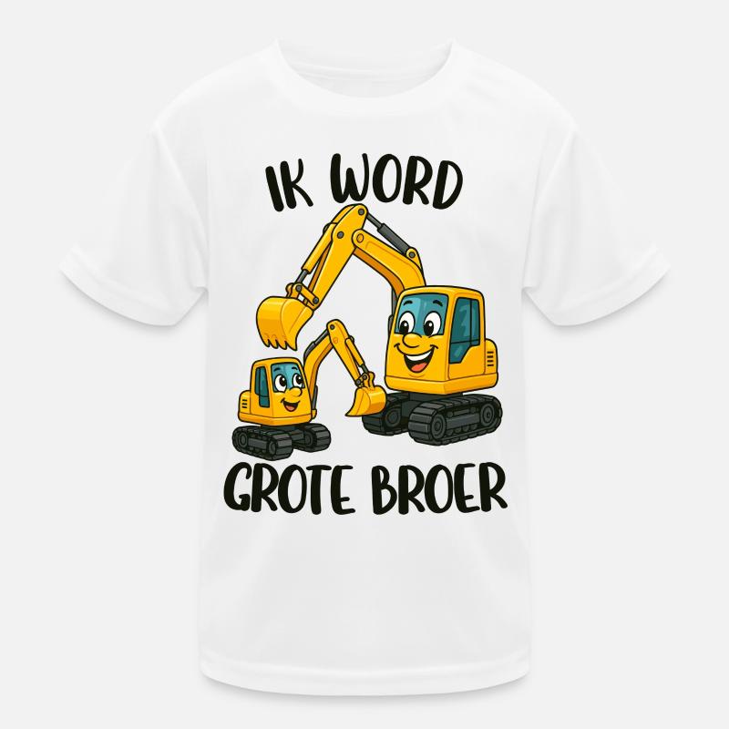 Großer Bruder, ich werde großer Bruder, Bagger Kinder Funktions-T-Shirt