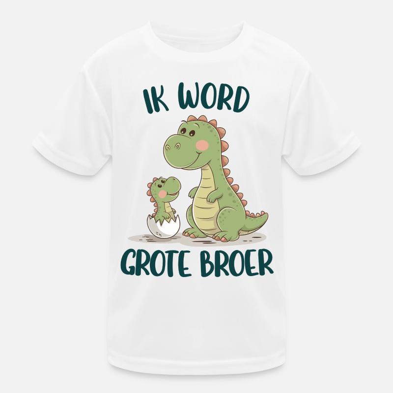 Großer Bruder, ich werde großer Bruder, Dinosaurier Kinder Funktions-T-Shirt