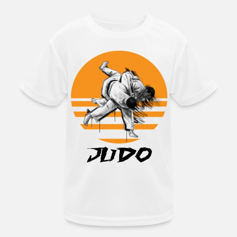 Judo-Kampfkunst Motiv mit Dynamik Kinder Funktions-T-Shirt