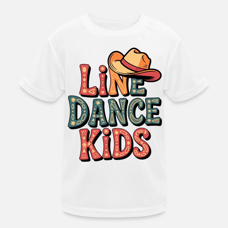 Line Dance Kids Motif Kids Functional T-Shirt