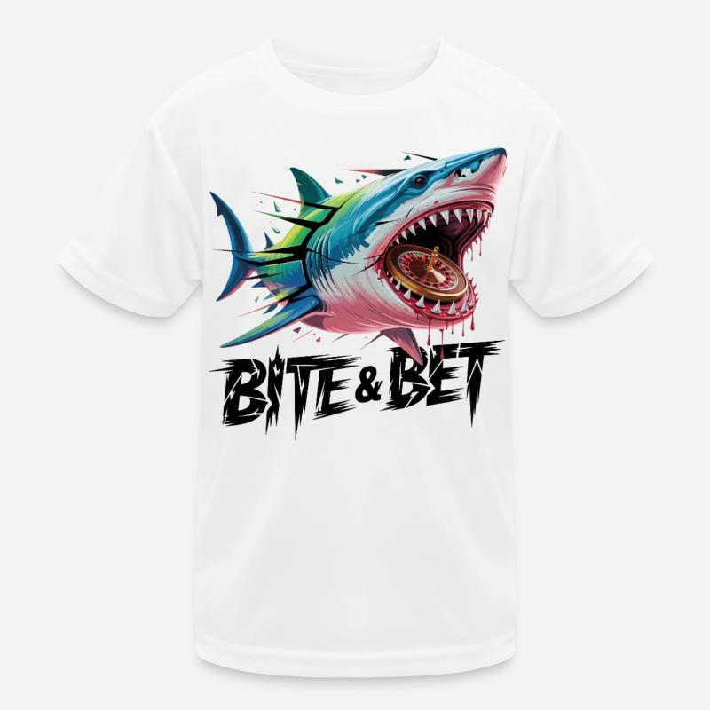 Shark Roulette Bite Kids Functional T-Shirt