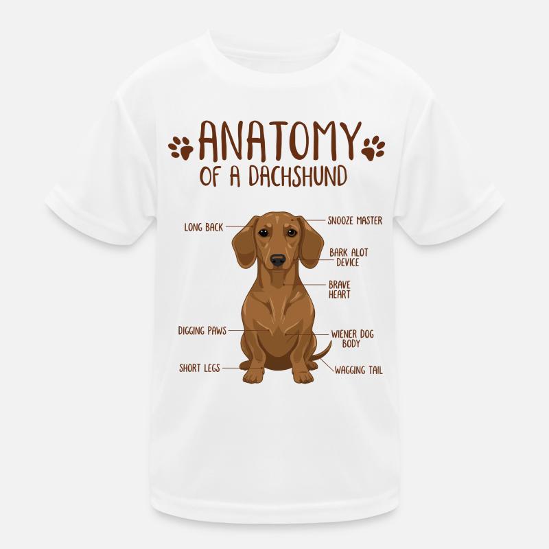 Anatomie d’un teckel T-shirt sport Enfant