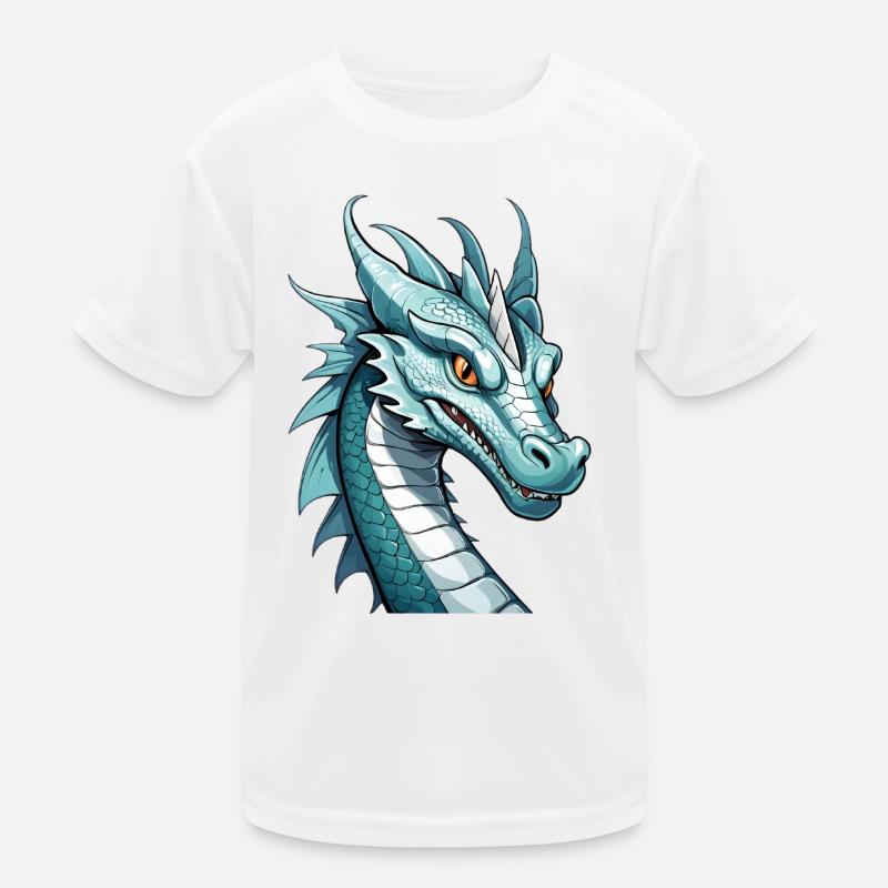Kobaltdrachen Kopfkunst Kinder Funktions-T-Shirt