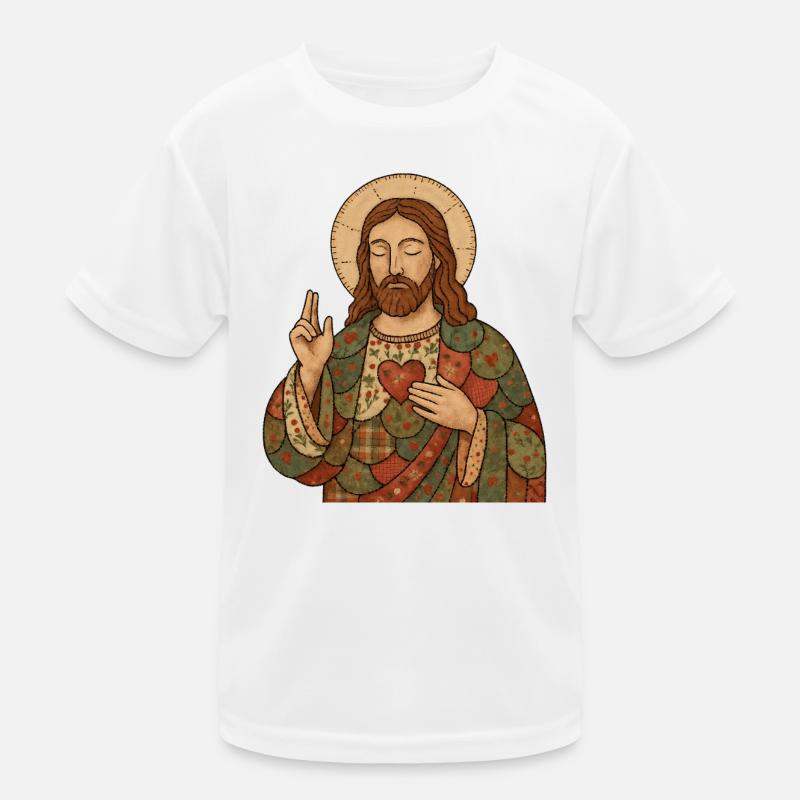 Patchwork de Noël Jésus T-shirt sport Enfant