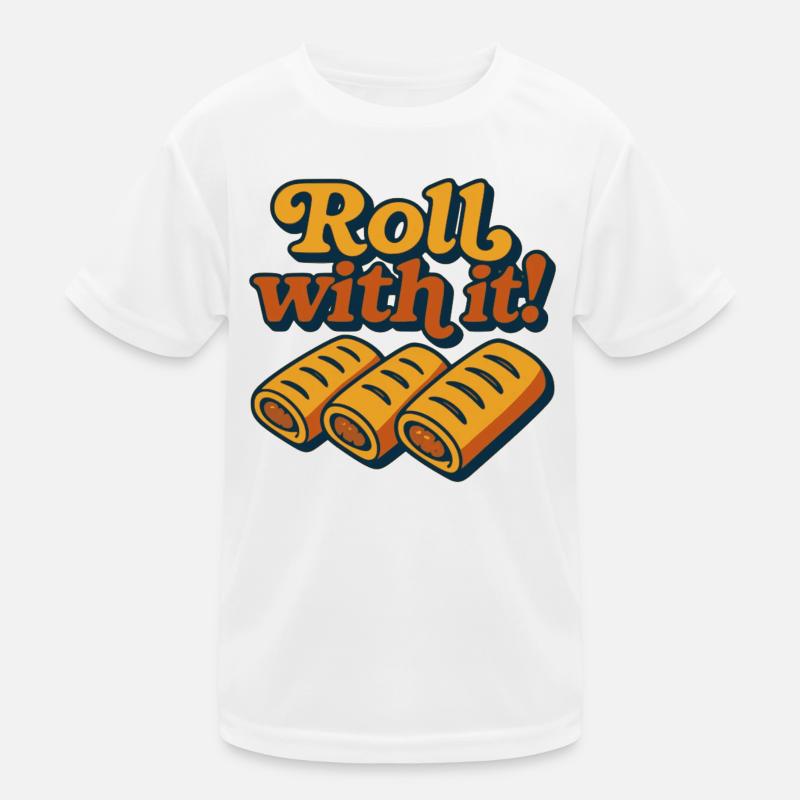 Roll with It - Kids Functional T-Shirt - white