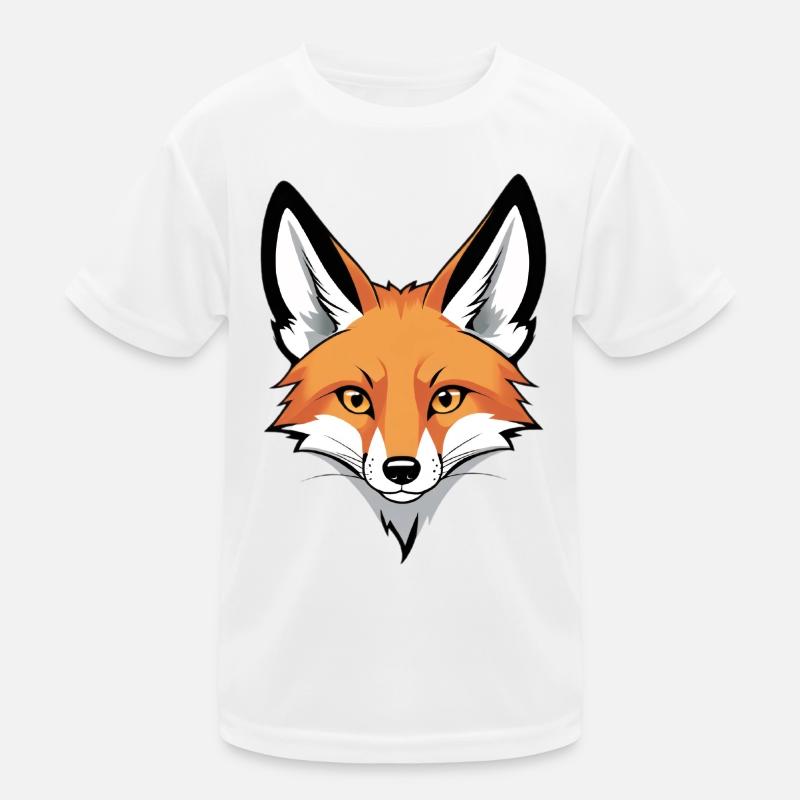 Fox Head Illustration Kids Functional T-Shirt