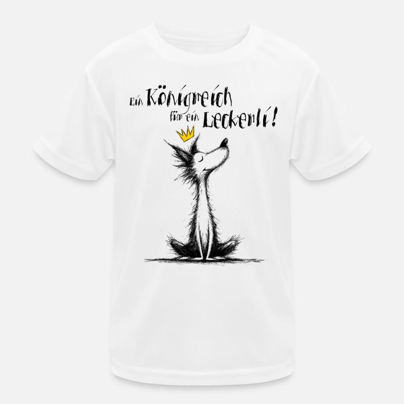 Hund mit Krone – Ein Königreich für ein Leckerli! Kinder Funktions-T-Shirt