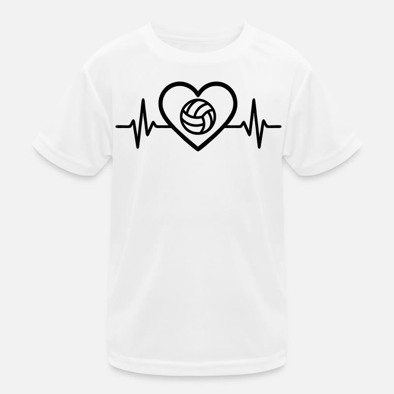 Volleyball Herz Kinder Funktions-T-Shirt