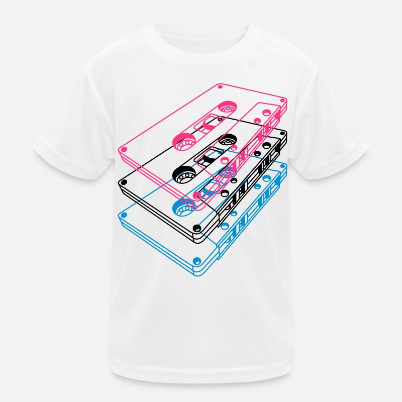 Cassette 3D – Retro Mixtape Vintage Perspective Kids Functional T-Shirt