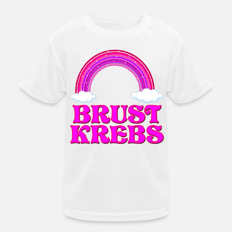 BRUSTKREBS REGENBOGEN Kinder Funktions-T-Shirt