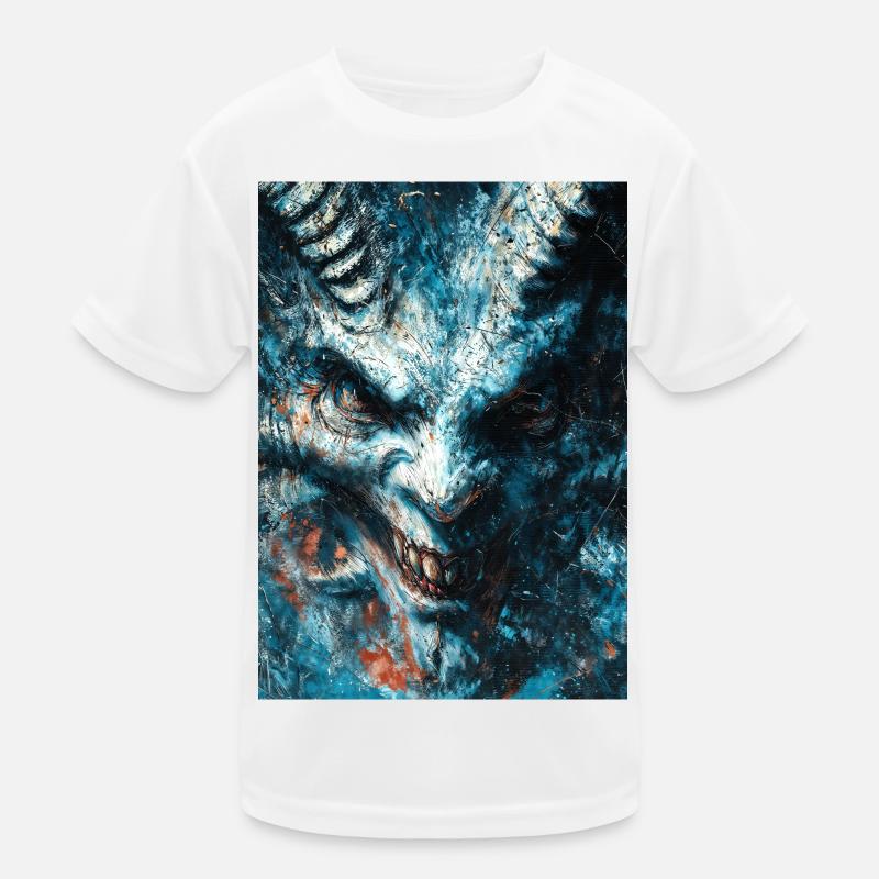 Fierce Icewyrm Portrait Kids Functional T-Shirt