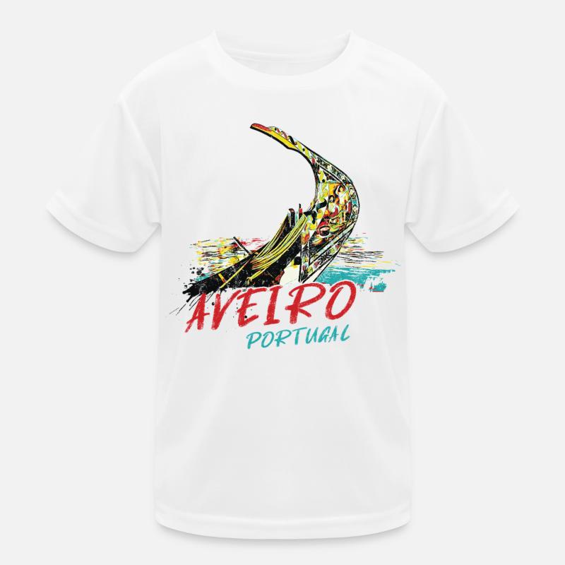 Proue colorée bateau moliceiro lagune d'Aveiro T-shirt sport Enfant
