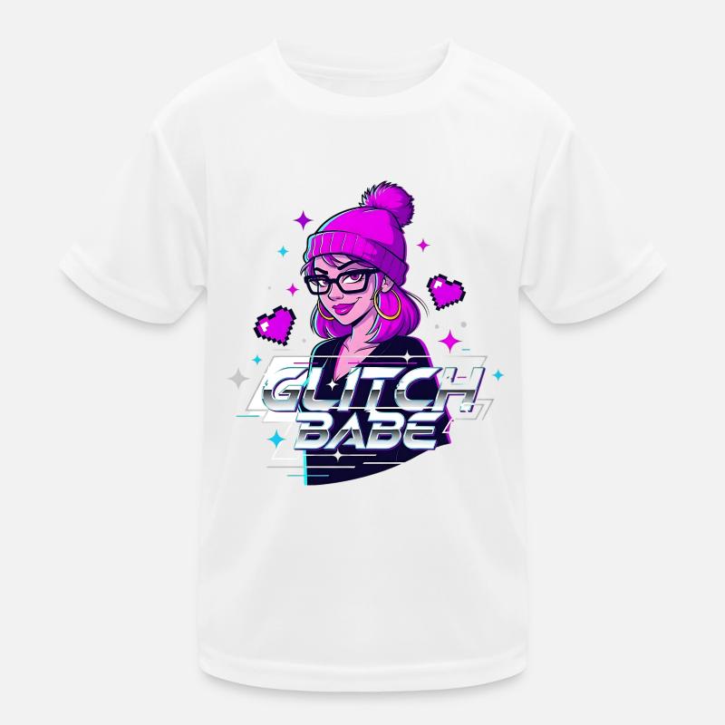 Y2K Retro – Glitch Babe Kinder Funktions-T-Shirt