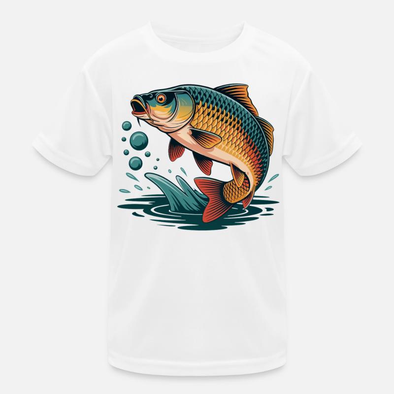 Springender Karpfen  Kinder Funktions-T-Shirt