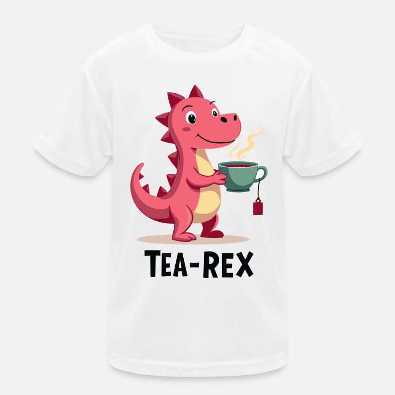 Tea-Rex Dino liebt Tee Kinder Funktions-T-Shirt