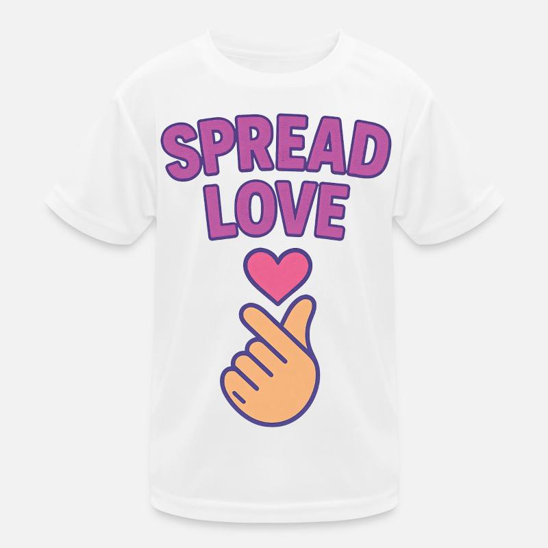 K-POP Spread Love: Heart Hand Gesture Kids Functional T-Shirt