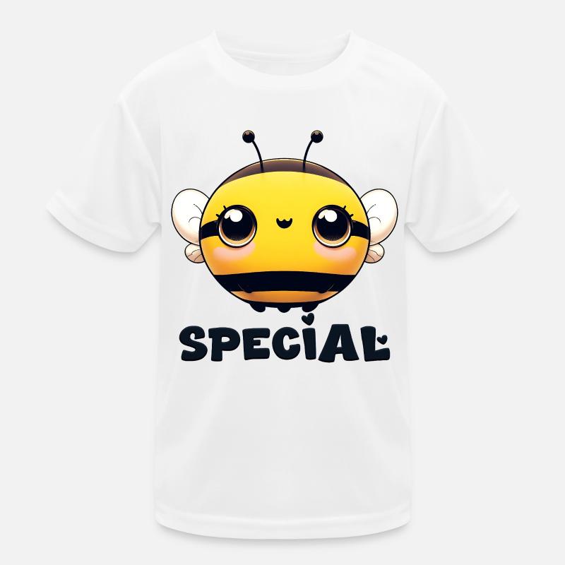 Bee Special Charm - Kids Functional T-Shirt - white