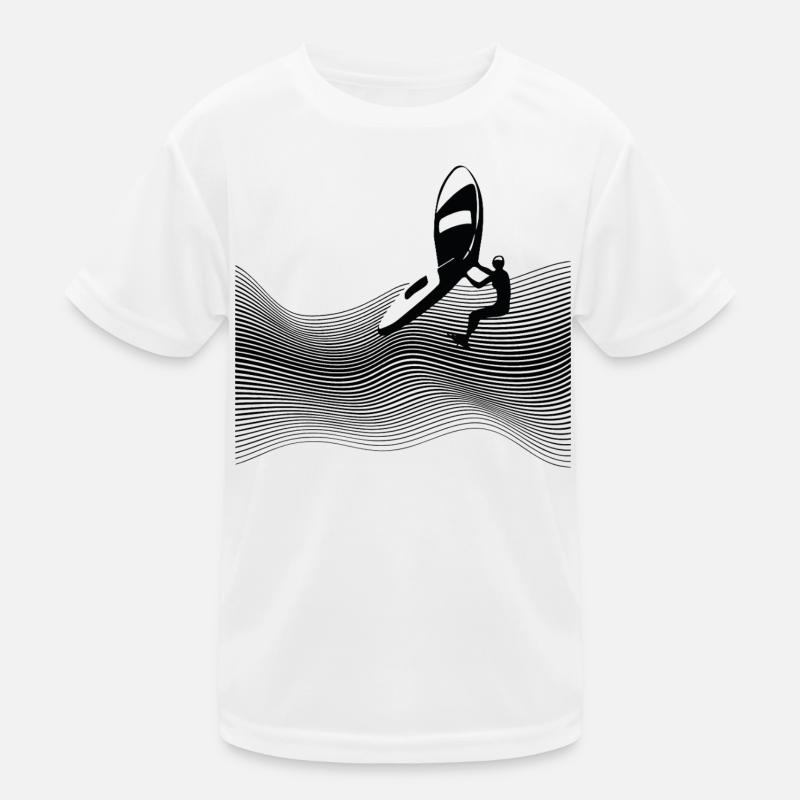 Wingfoiler sur vagues graphiques T-shirt sport Enfant