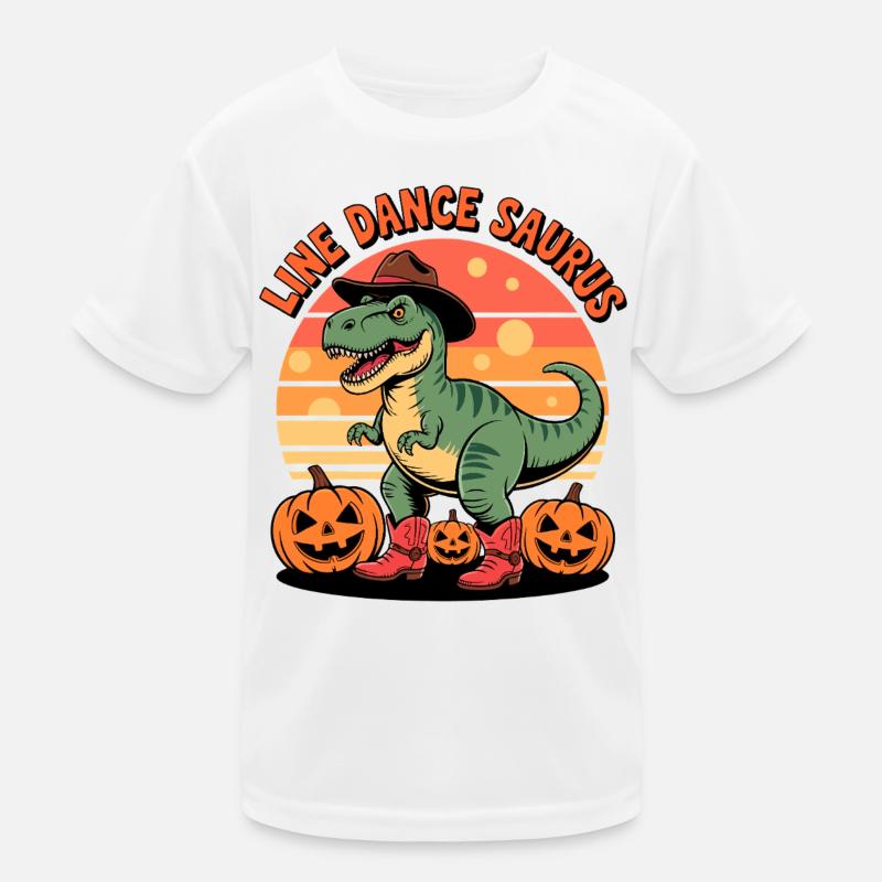 LineDance Saurus Halloween Kinder Funktions-T-Shirt