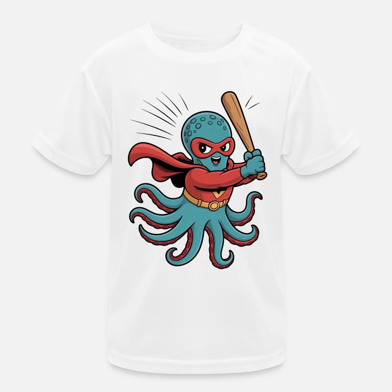 Baseball Octopus Superhero T-shirt sport Enfant