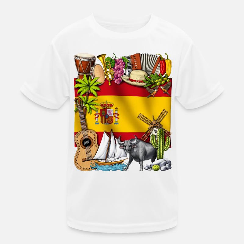 Spanien Kinder Funktions-T-Shirt