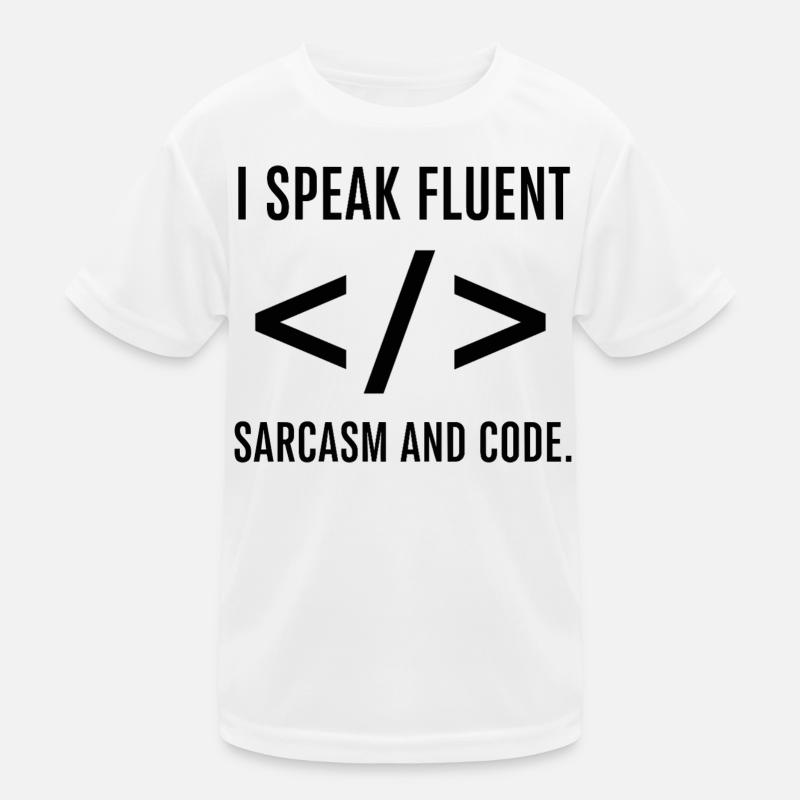 Ich spreche fließend Code Kinder Funktions-T-Shirt